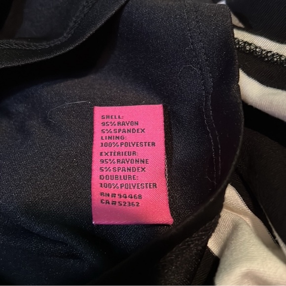 Betsey Johnson Black & White striped Dress | Halter Neck, Racerback - Picture 6 of 6